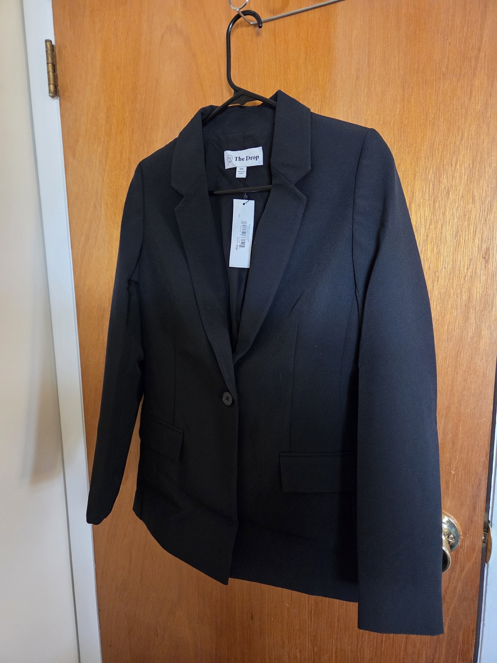 The Drop Women’s Black Single-Button Tailored Blazer